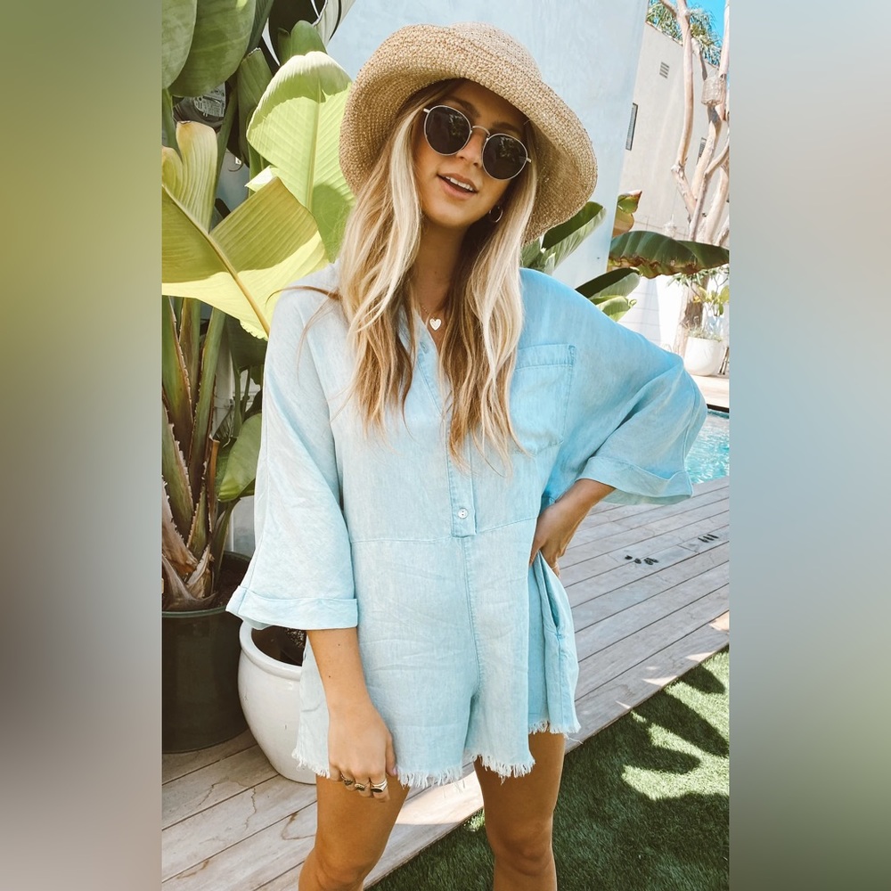 Show Me Your Mumu Horton Romper in Shore